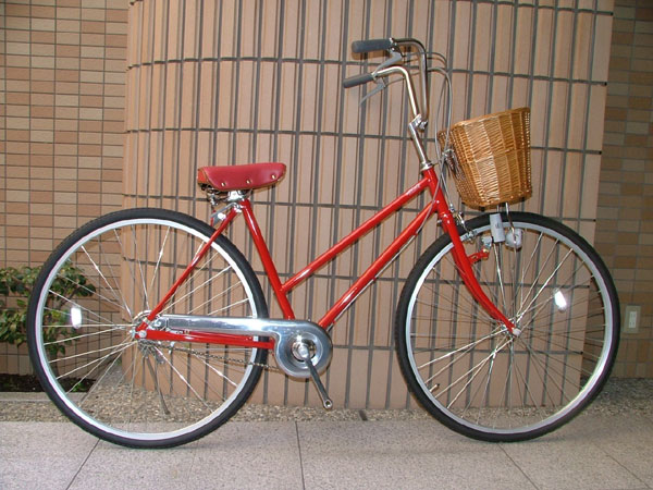 赤のシンプル自転車